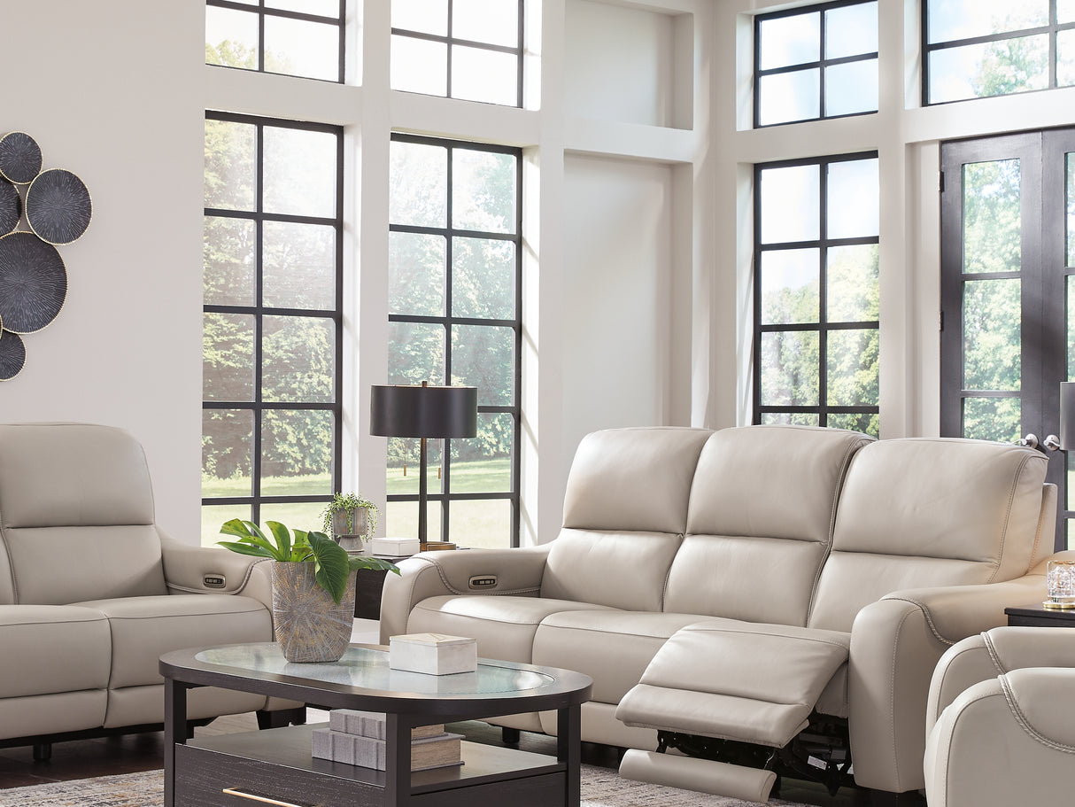 Mercomatic Gray Power Reclining Sofa, Loveseat And Recliner