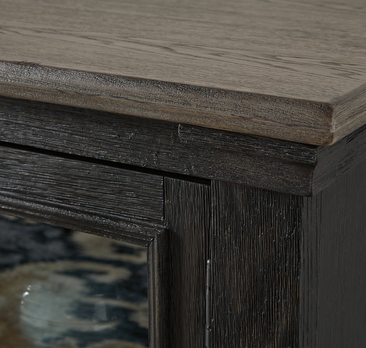 Tyler Black/Gray Creek 74" Tv Stand