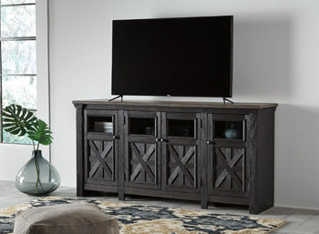 Tyler Black/Gray Creek 74" Tv Stand