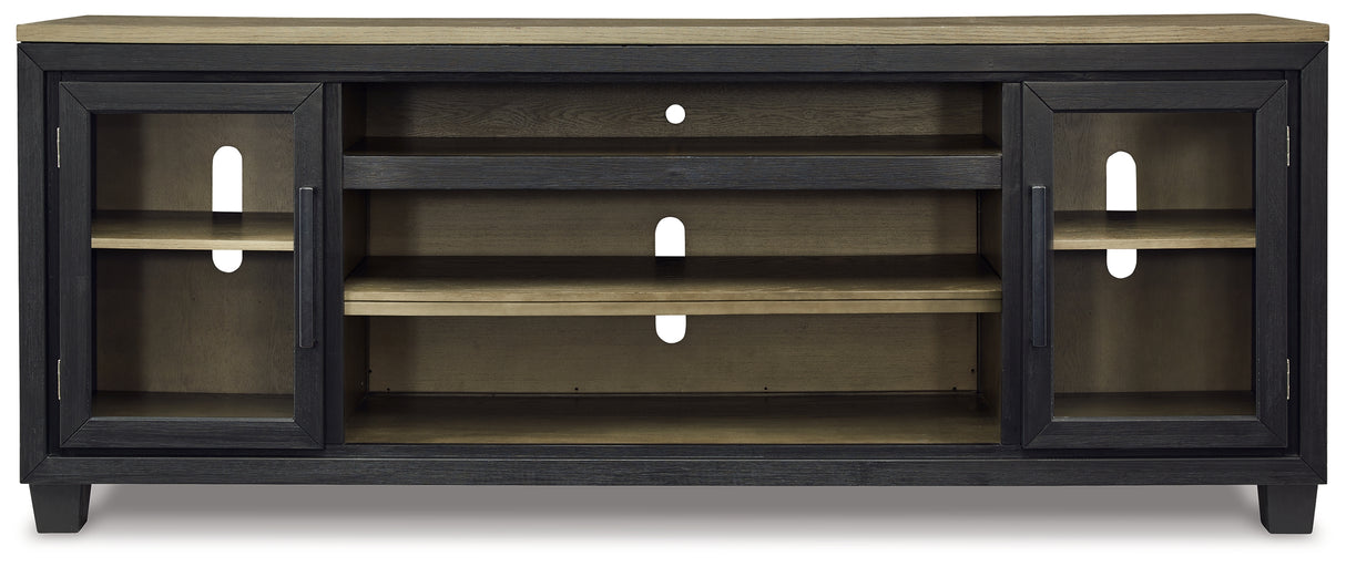 Foyland Black/Brown 83" Tv Stand