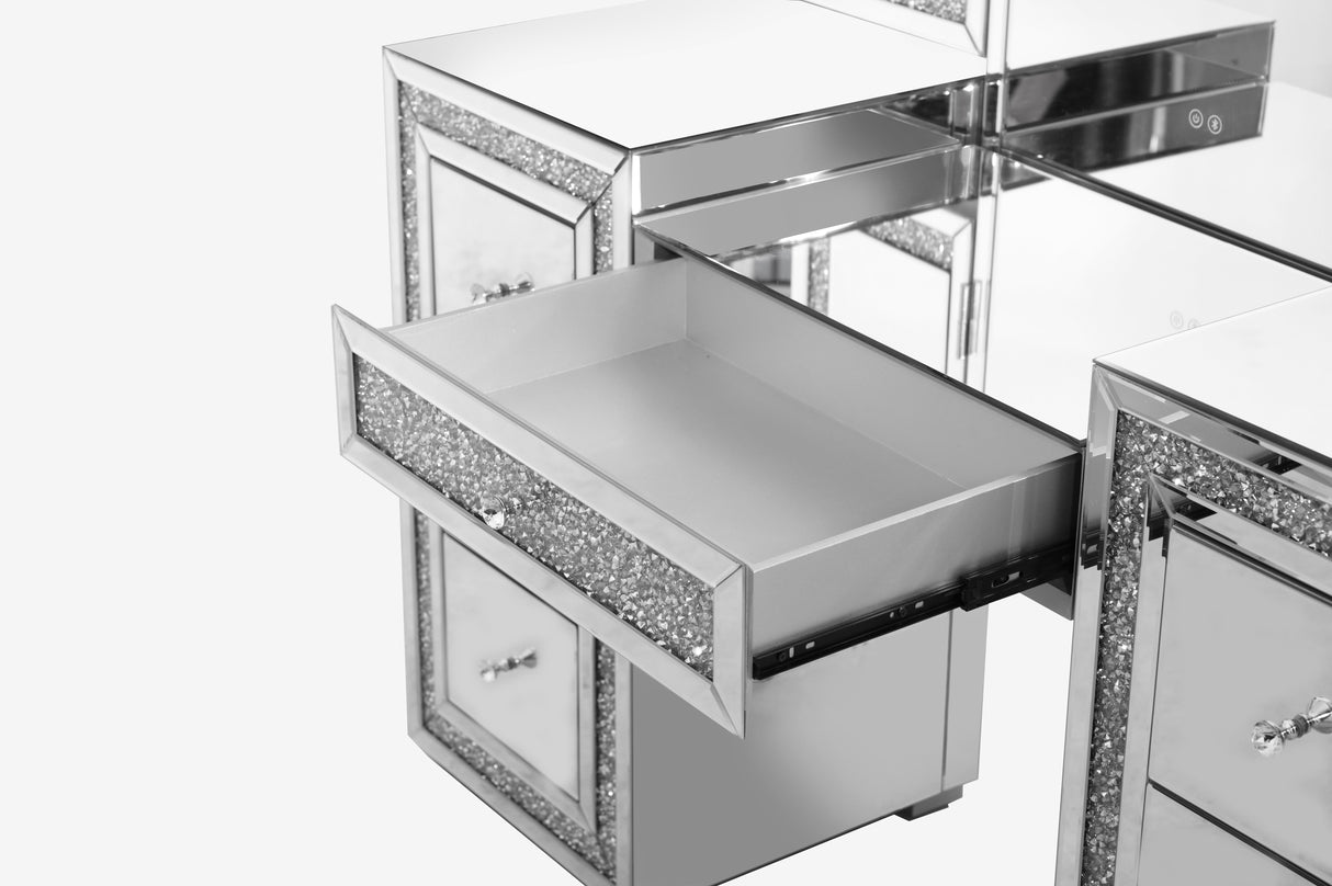 Mirrored Vanity With LED Lights