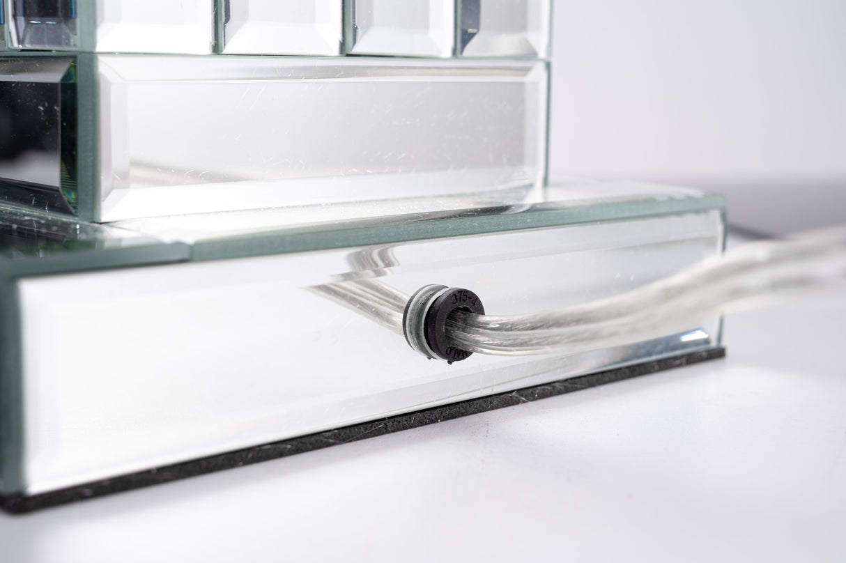 Crushed Diamond Mirrored Table Lamp
