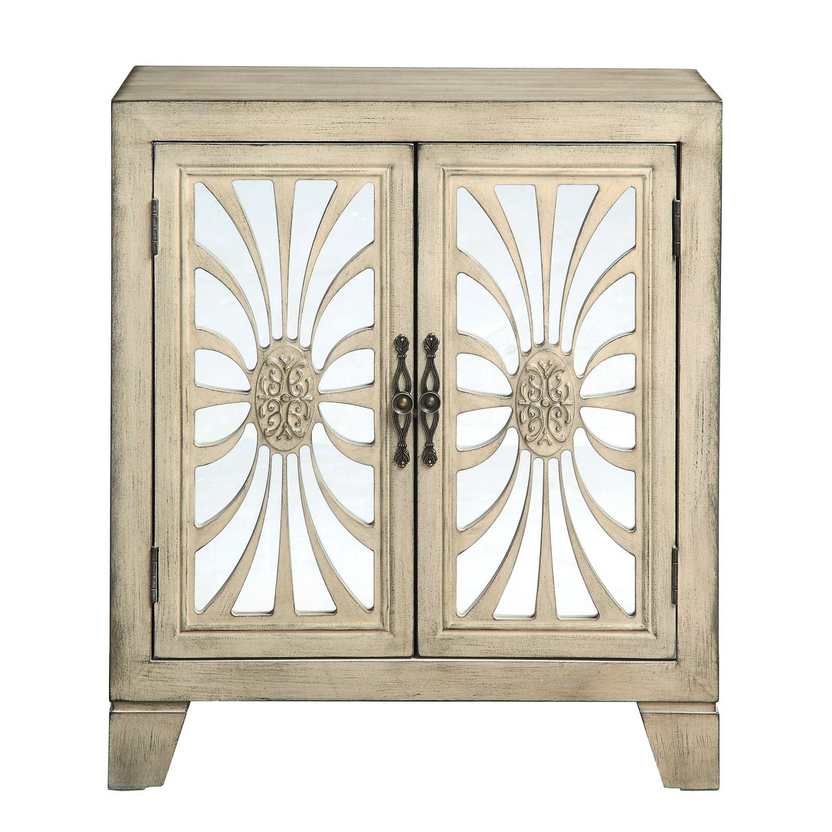 Nalani Antique White Finish Accent Table