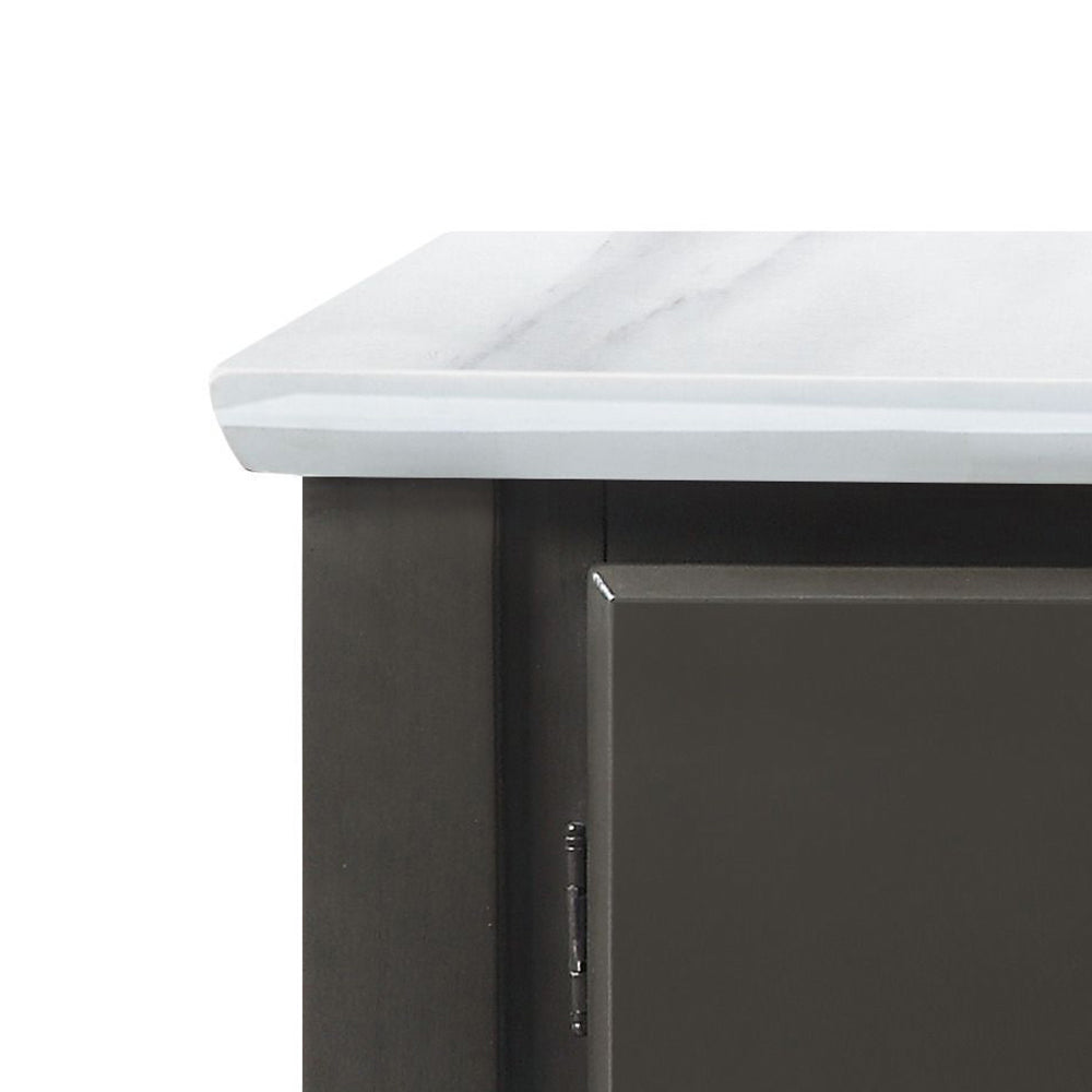 Madan Gray Oak Finish Server