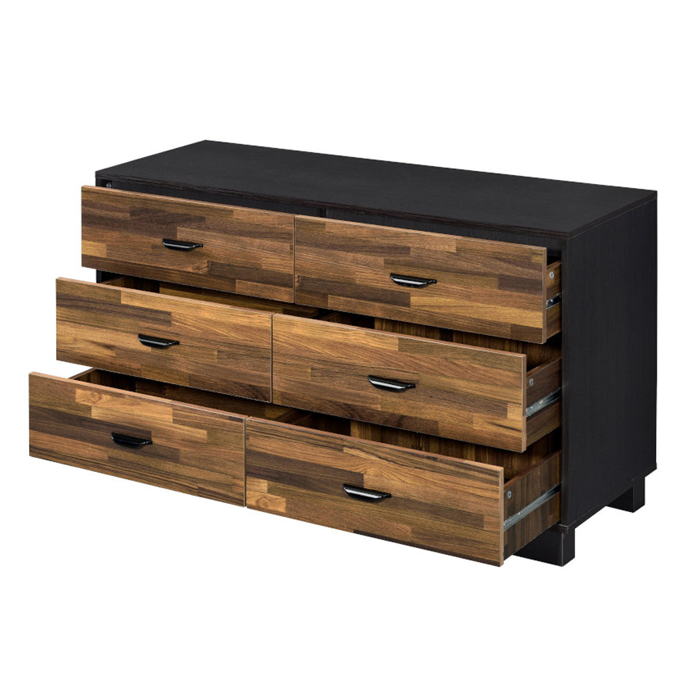Eos Walnut & Black Finish Dresser