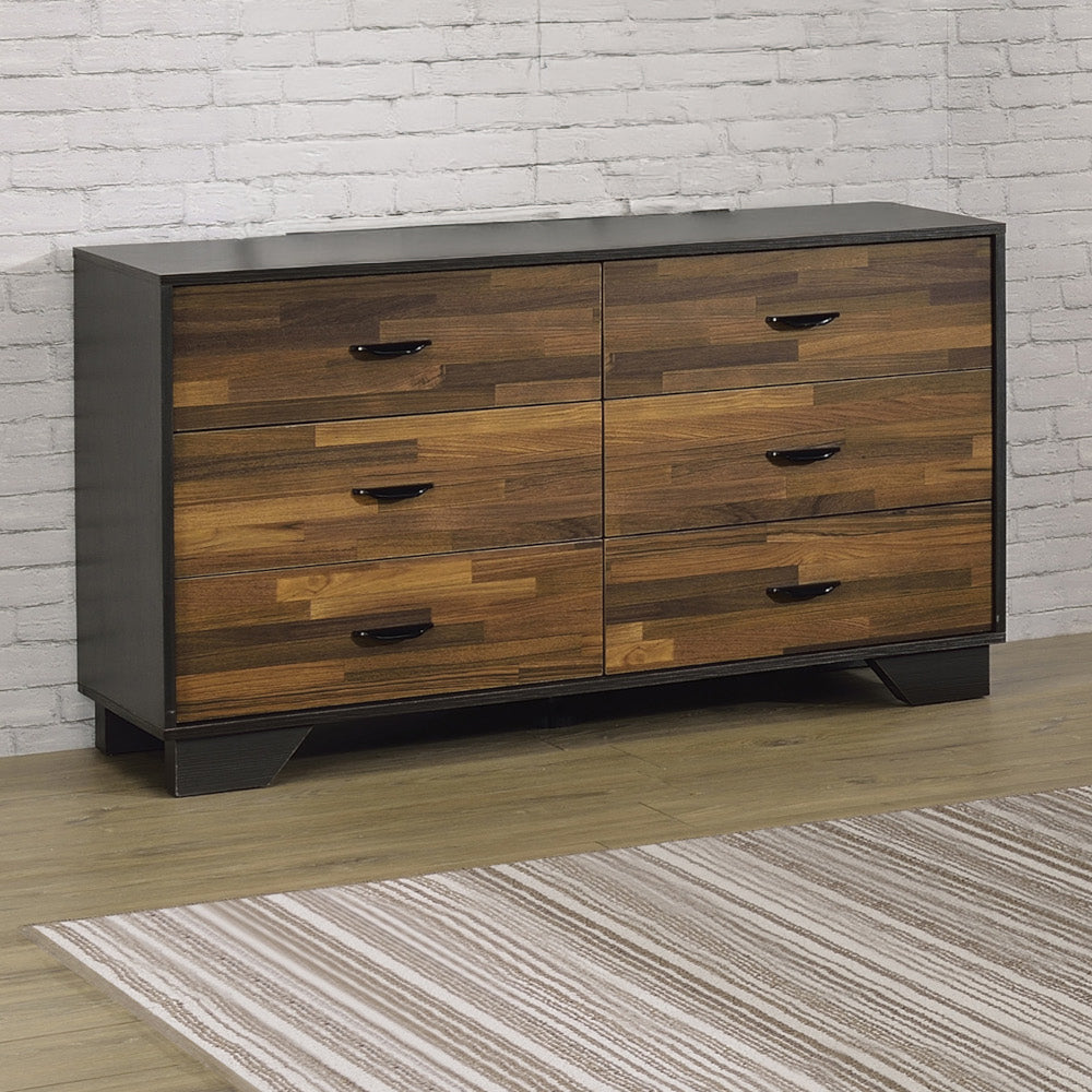 Eos Walnut & Black Finish Dresser