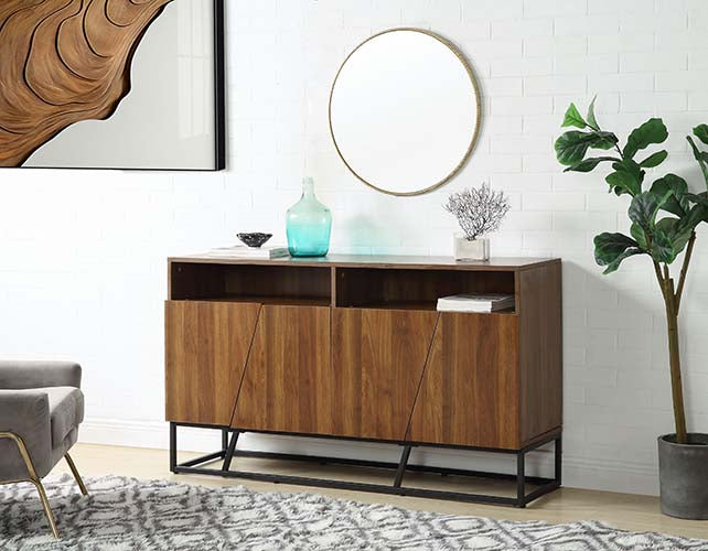 Walden Walnut Finish Console Table