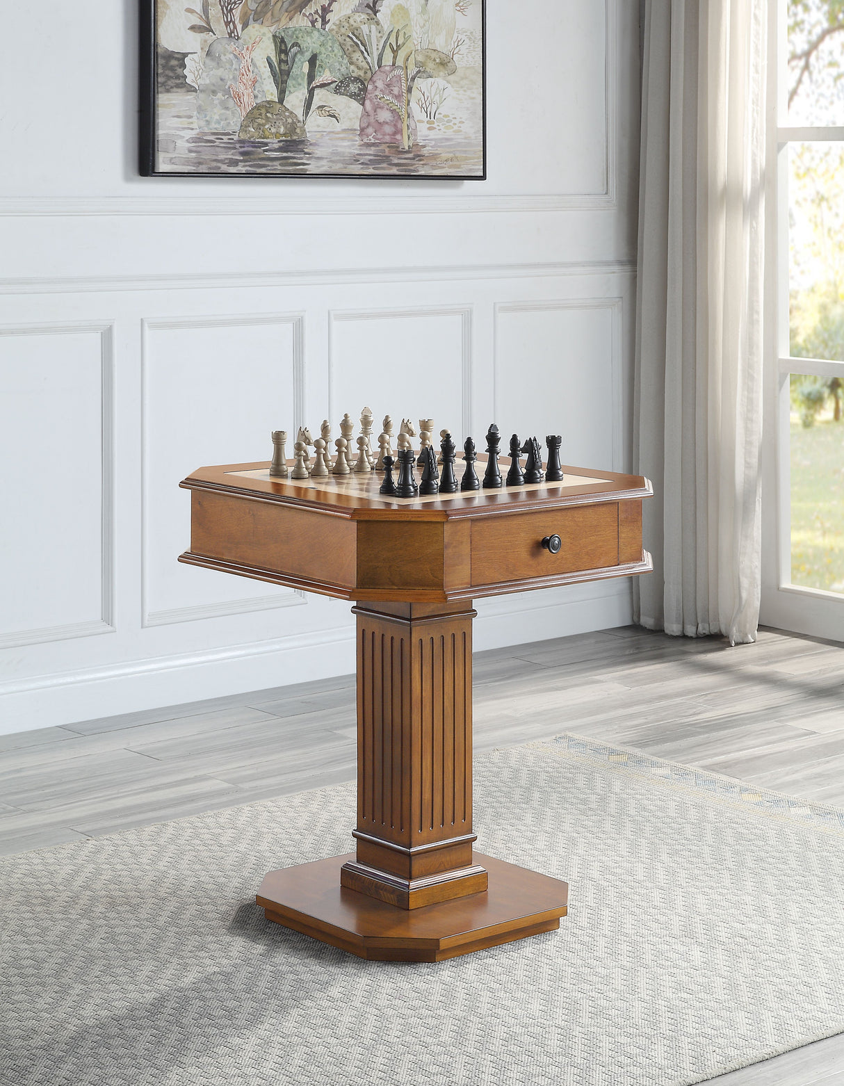 Galini Walnut Finish Gaming Table