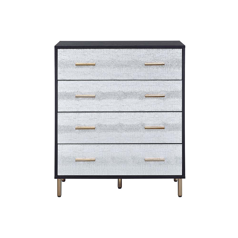 Myles Black, Silver & Gold Finish Chest