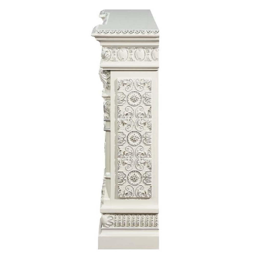 Zabrina Antique White Finish Fireplace