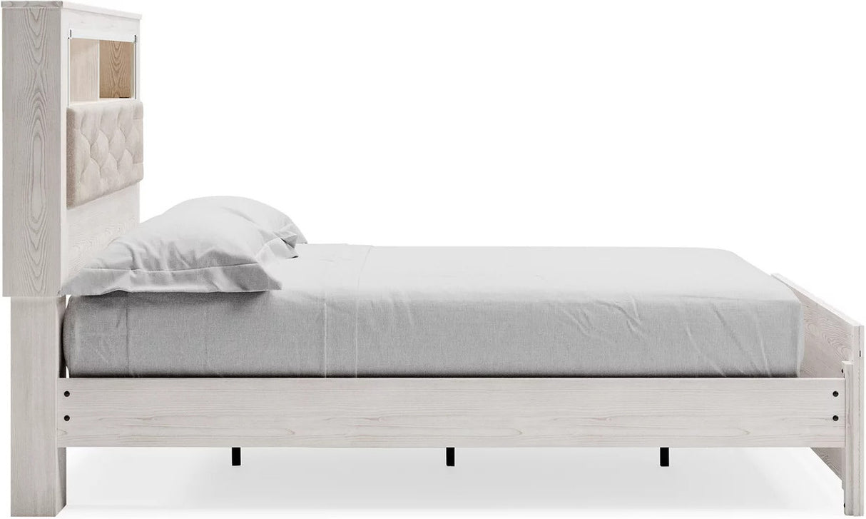 Altyra Panel Bookcase Bedroom Set In White