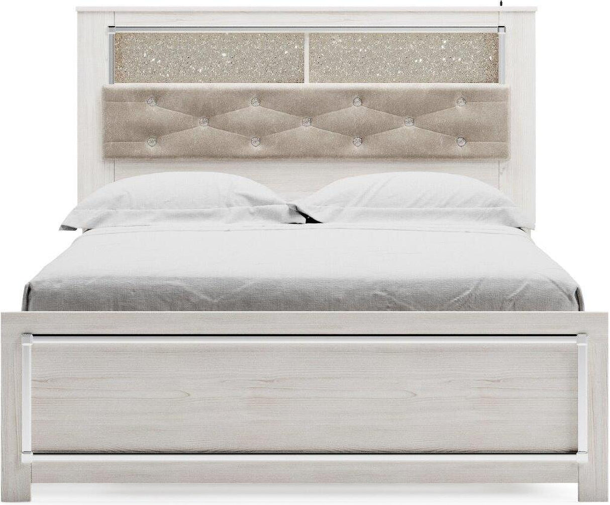 Altyra White Panel Bookcase Bedroom Set