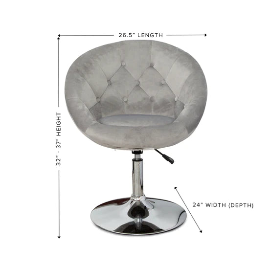 Antoinette Round Tufted Vanity Chair