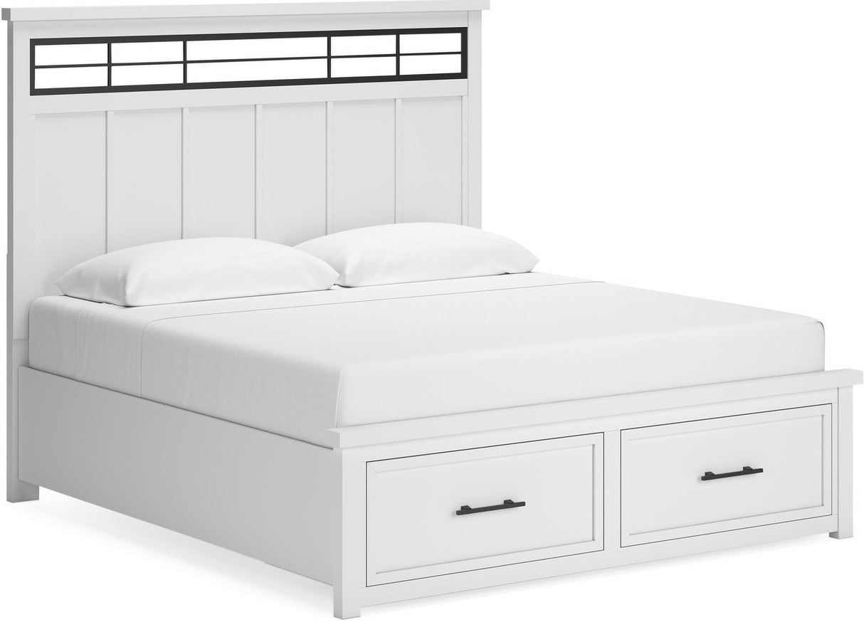 Ashbryn White And Natural Panel Storage Bedroom Set