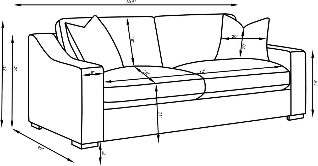 Ashlyn White Upholstered Living Room Set