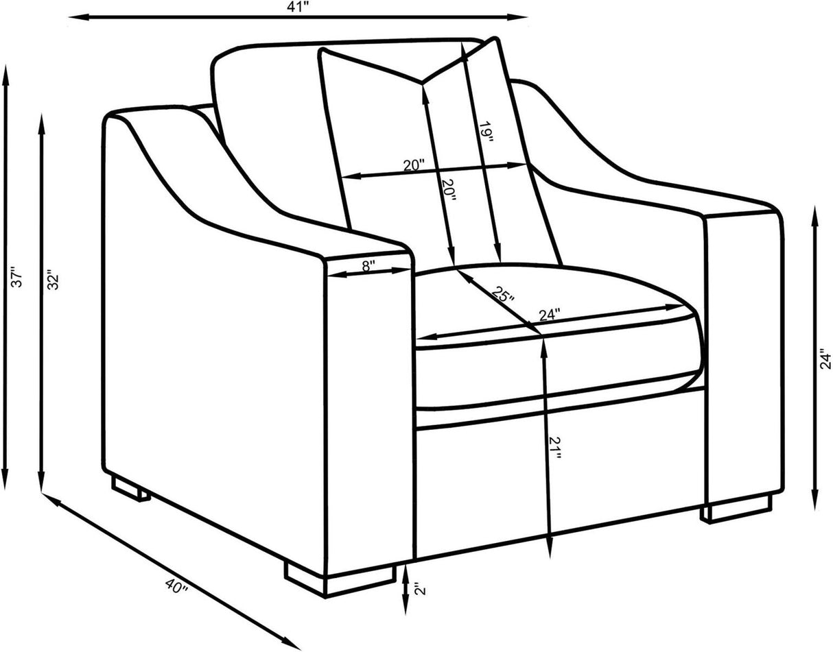 Ashlyn White Upholstered Living Room Set