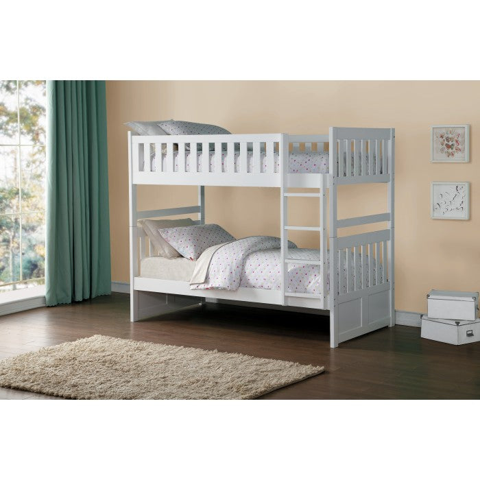 Galen White Twin/Twin Bunk Bed
