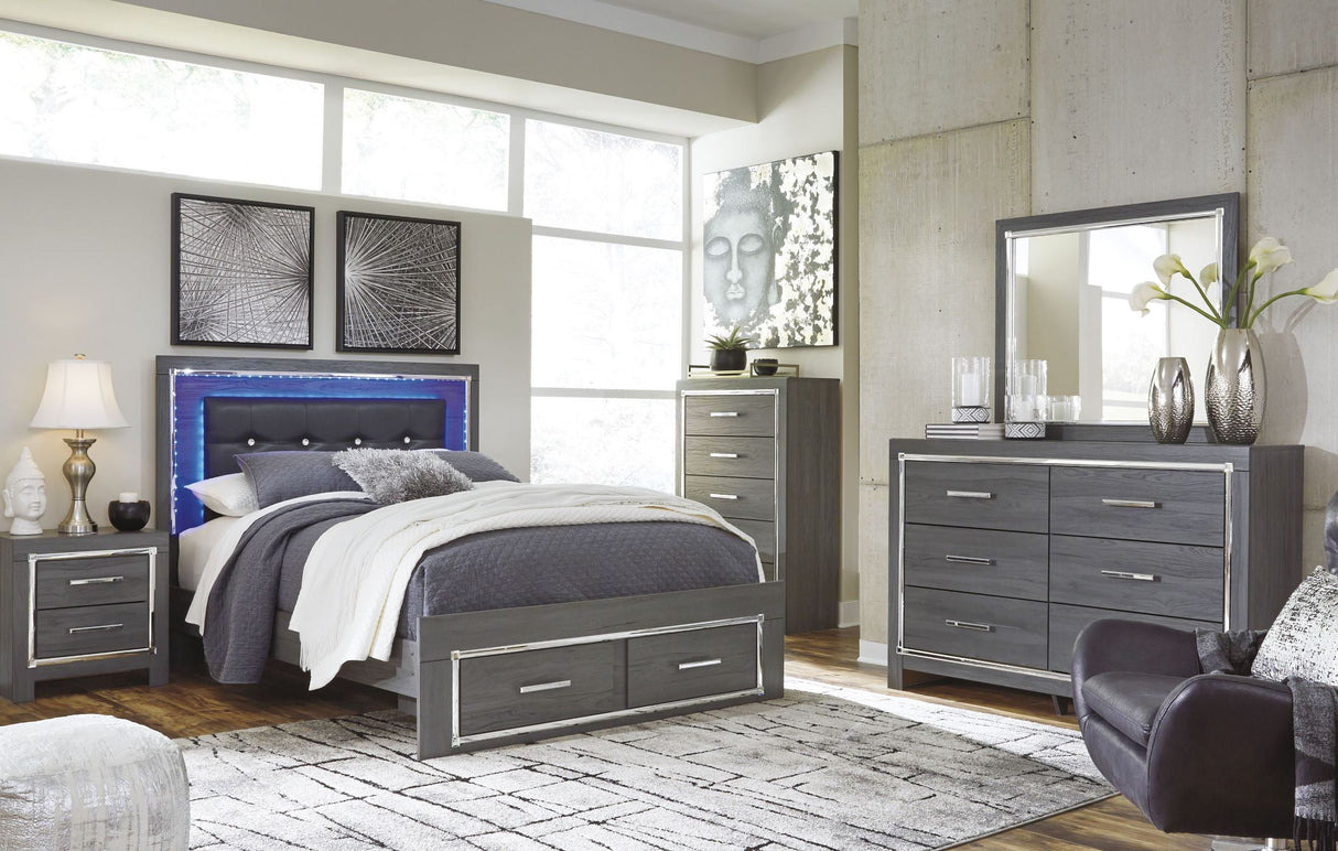 Lodanna Gray Youth Upholstered Panel Storage Bedroom Set
