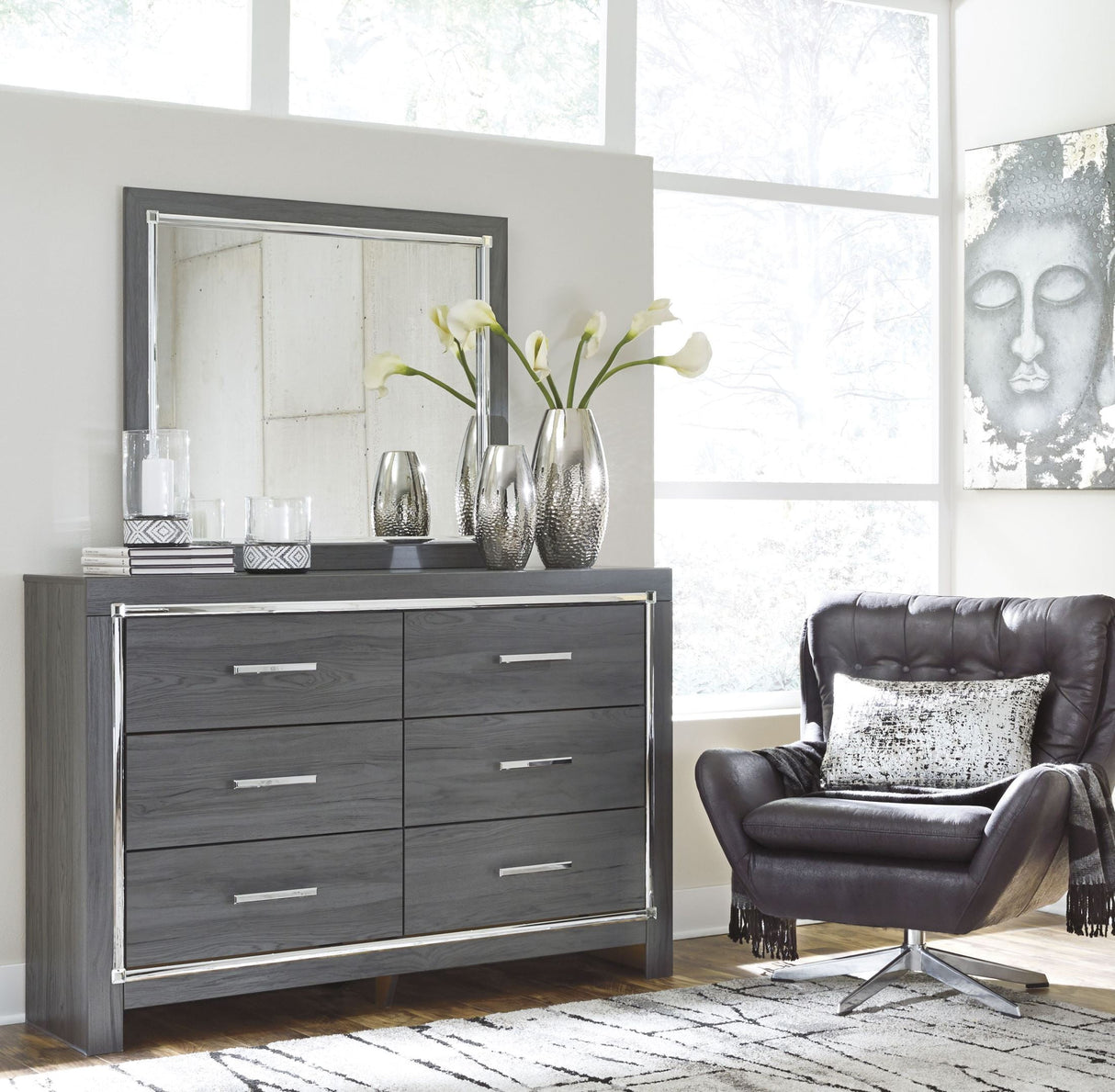 Lodanna Gray Youth Upholstered Panel Storage Bedroom Set