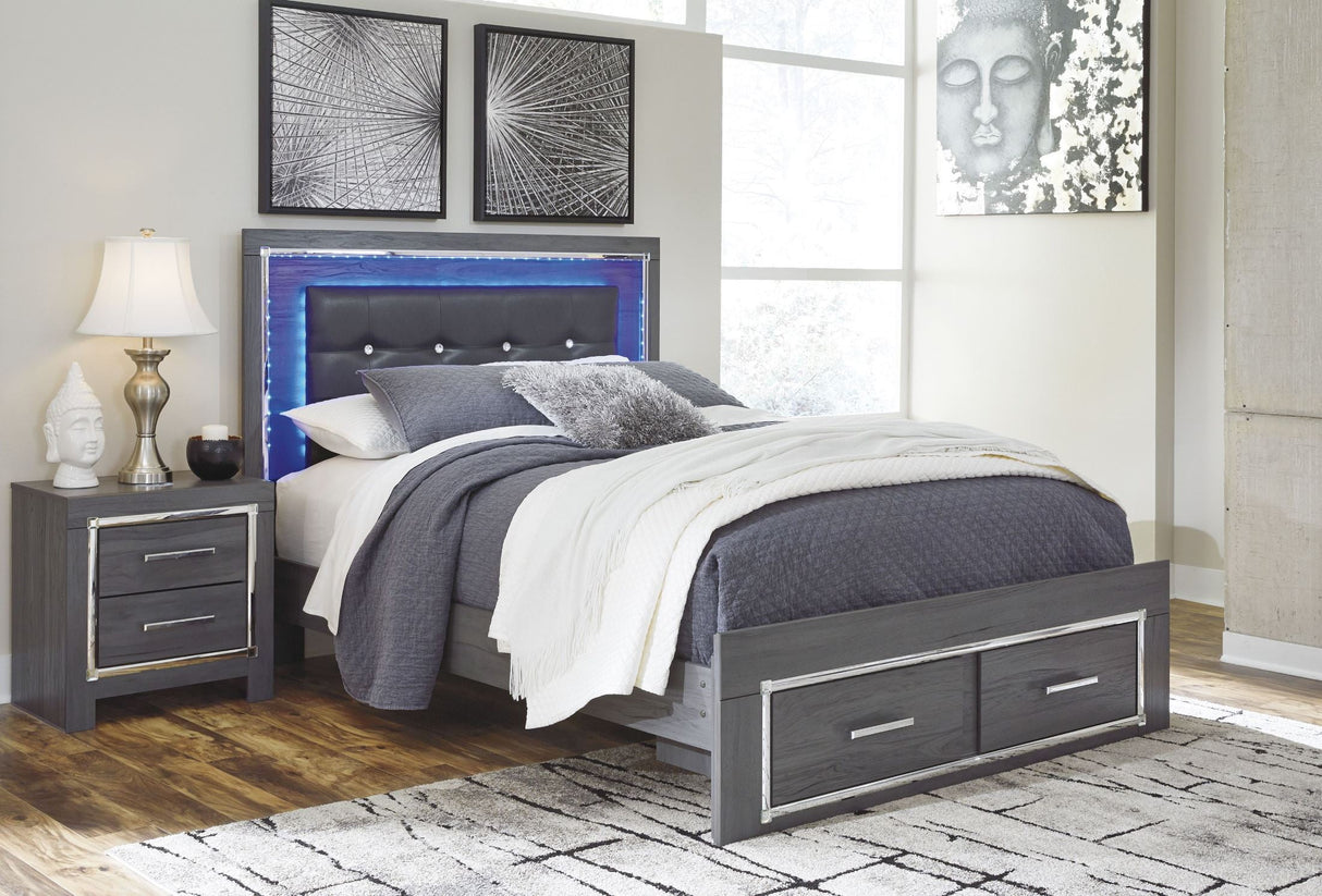 Lodanna Gray Youth Upholstered Panel Storage Bedroom Set