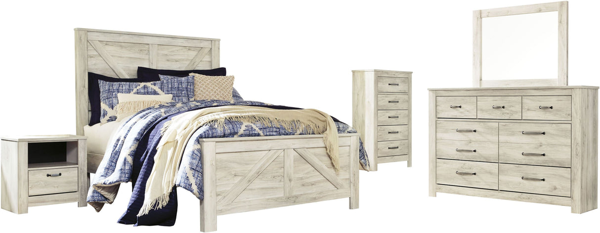 Bellaby Whitewash Panel Bedroom Set