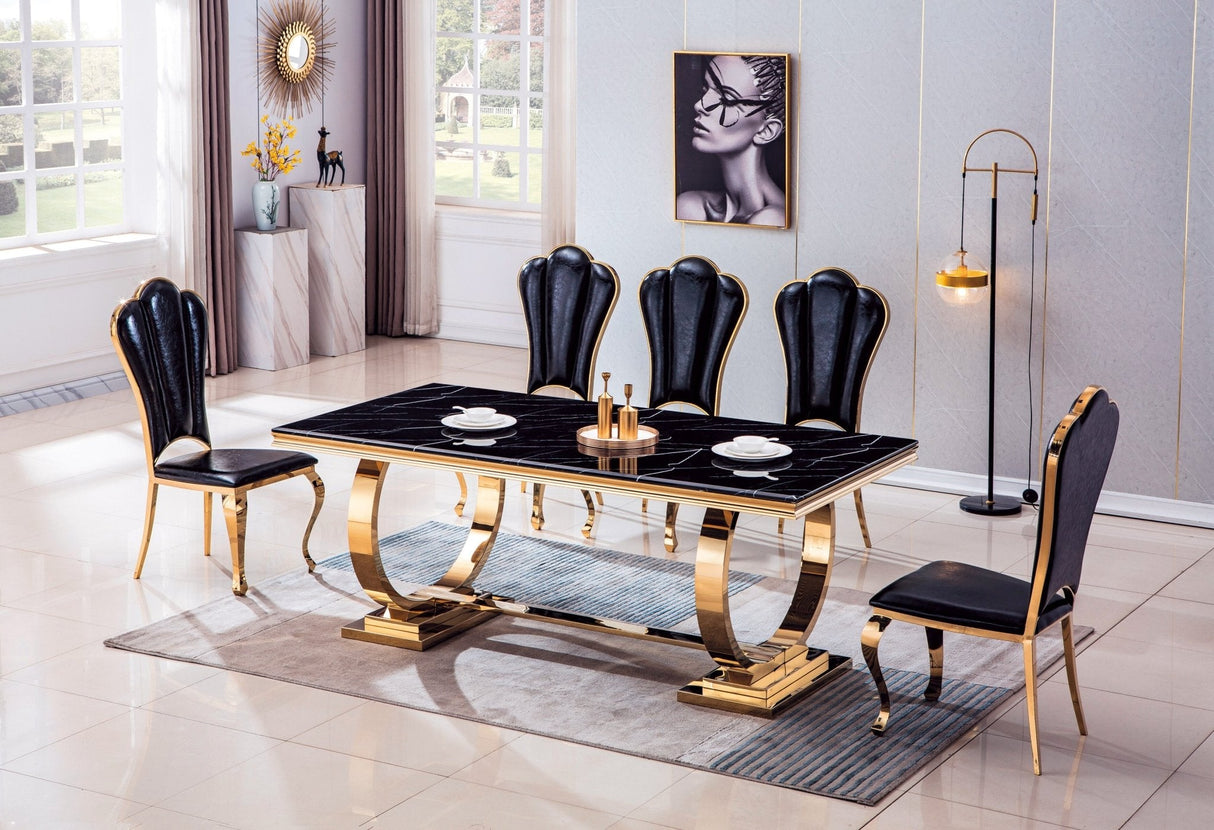 RDT316GMB MARBLE DINING TABLE