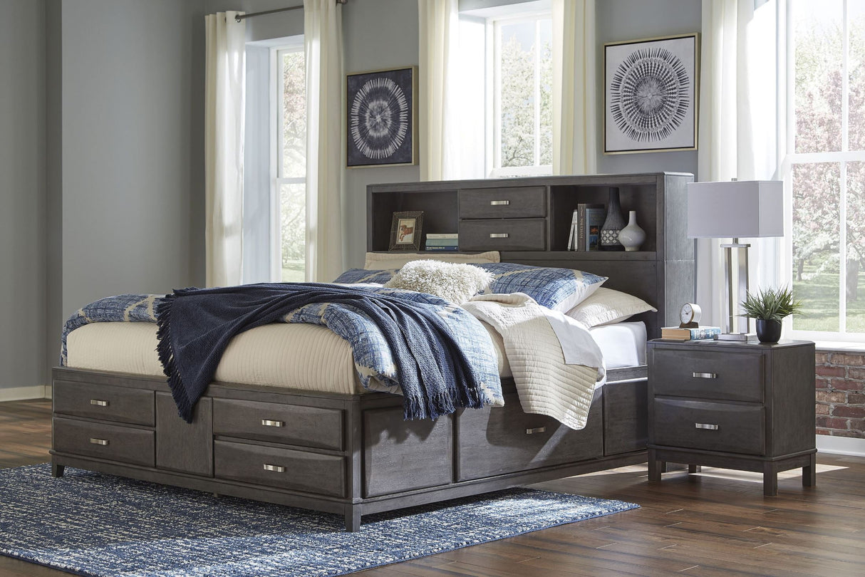 Caitbrook Gray Storage Panel Bedroom Set
