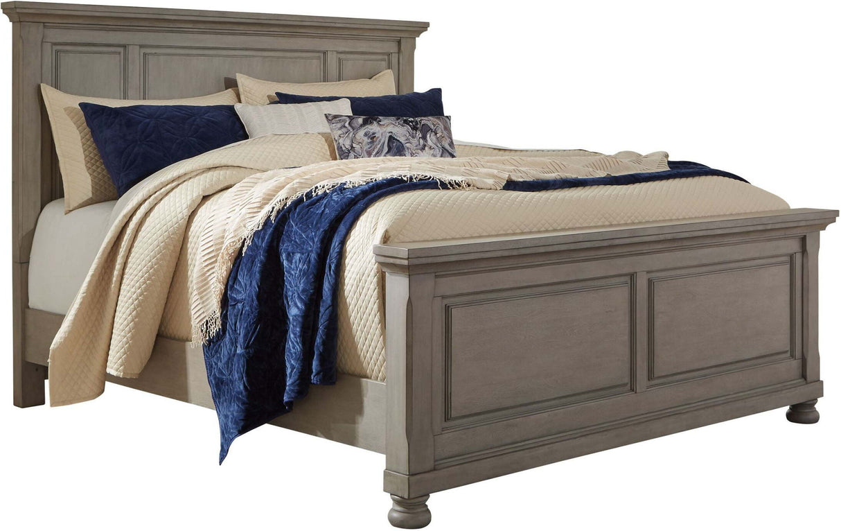 Lettner Light Gray Panel Bedroom Set