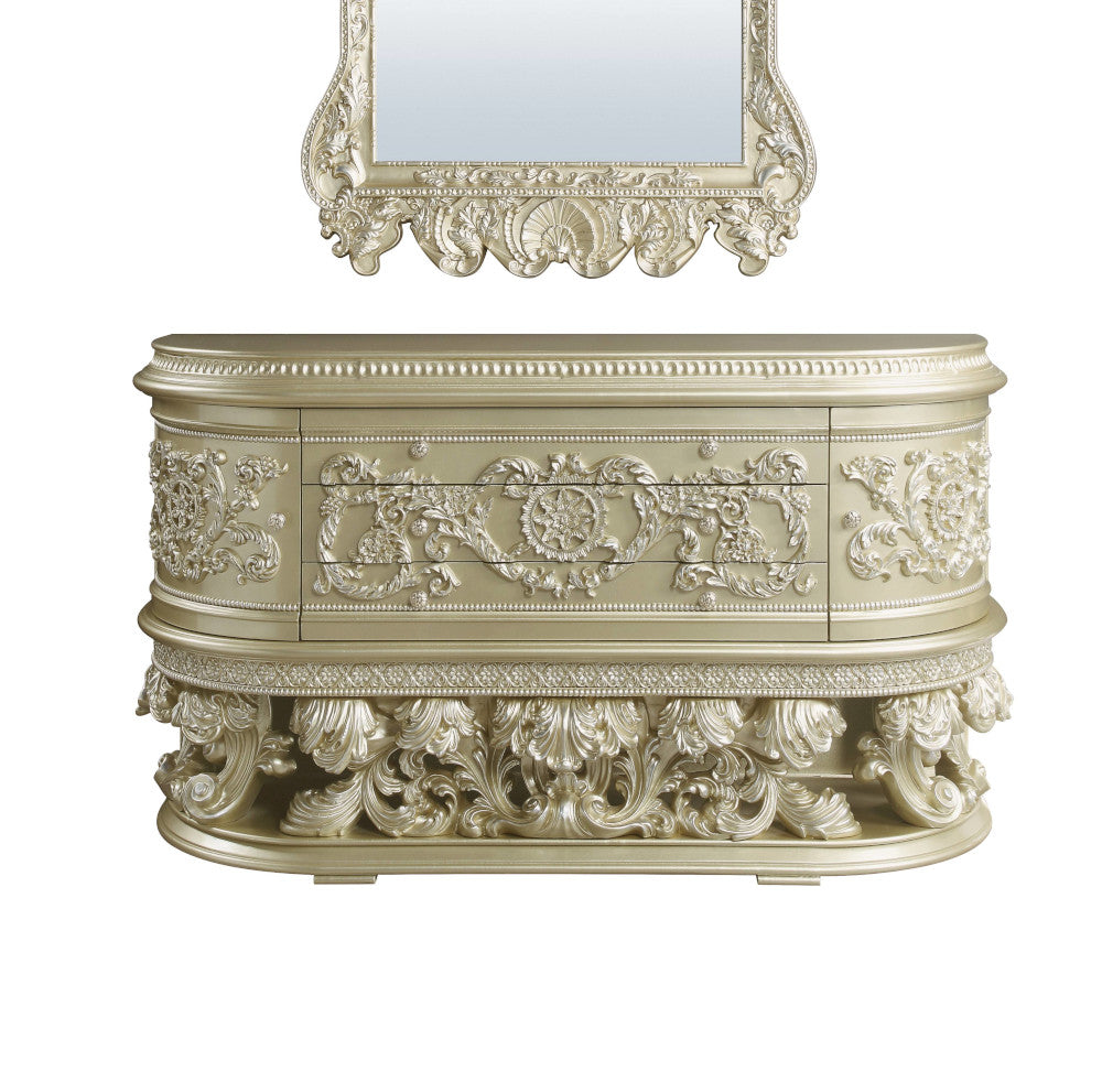 Vatican Champagne Silver Finish Dresser