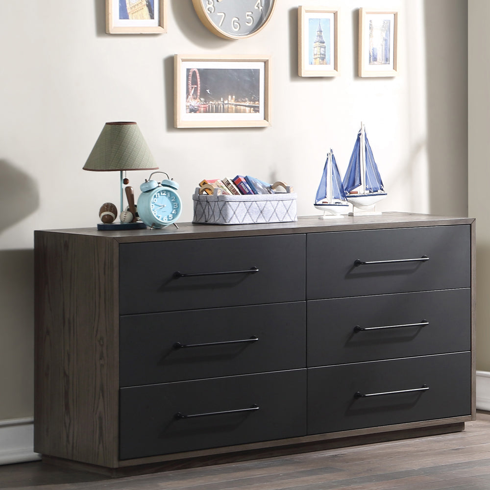 Estevon Gray Oak Finish Dresser