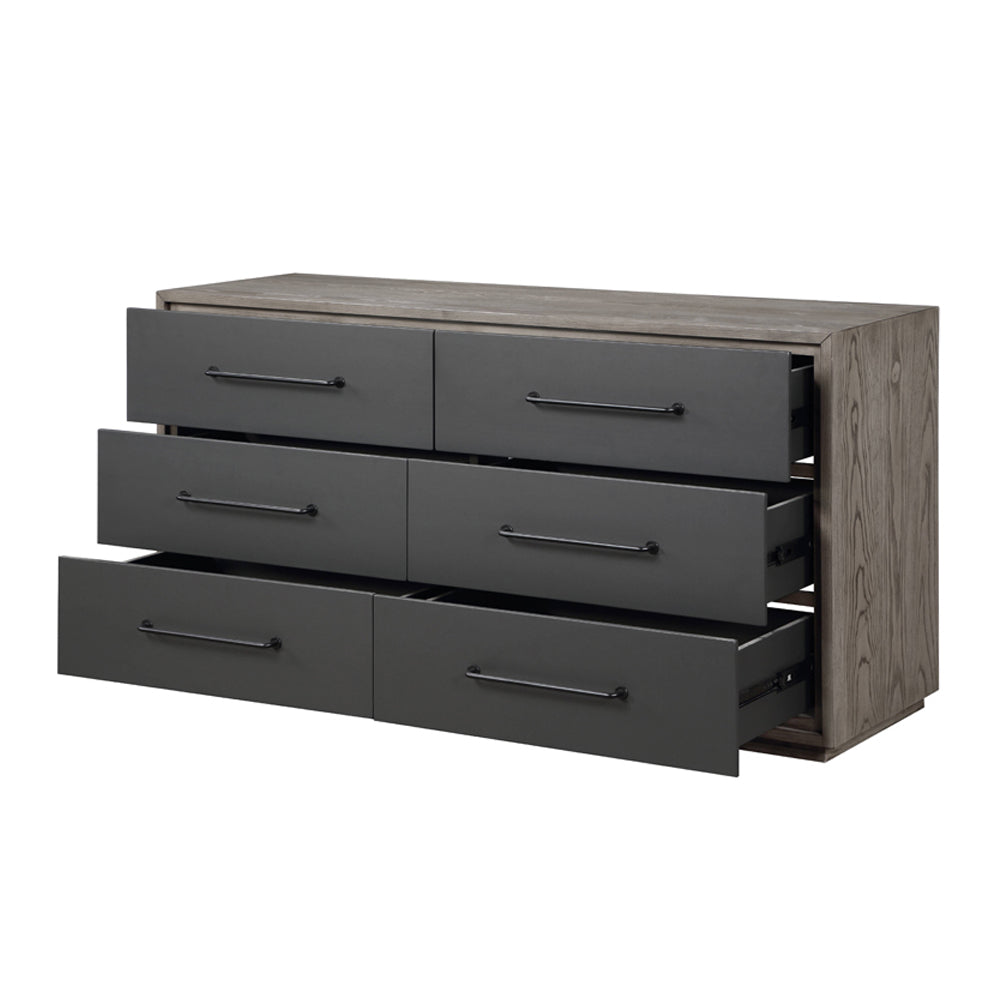 Estevon Gray Oak Finish Dresser