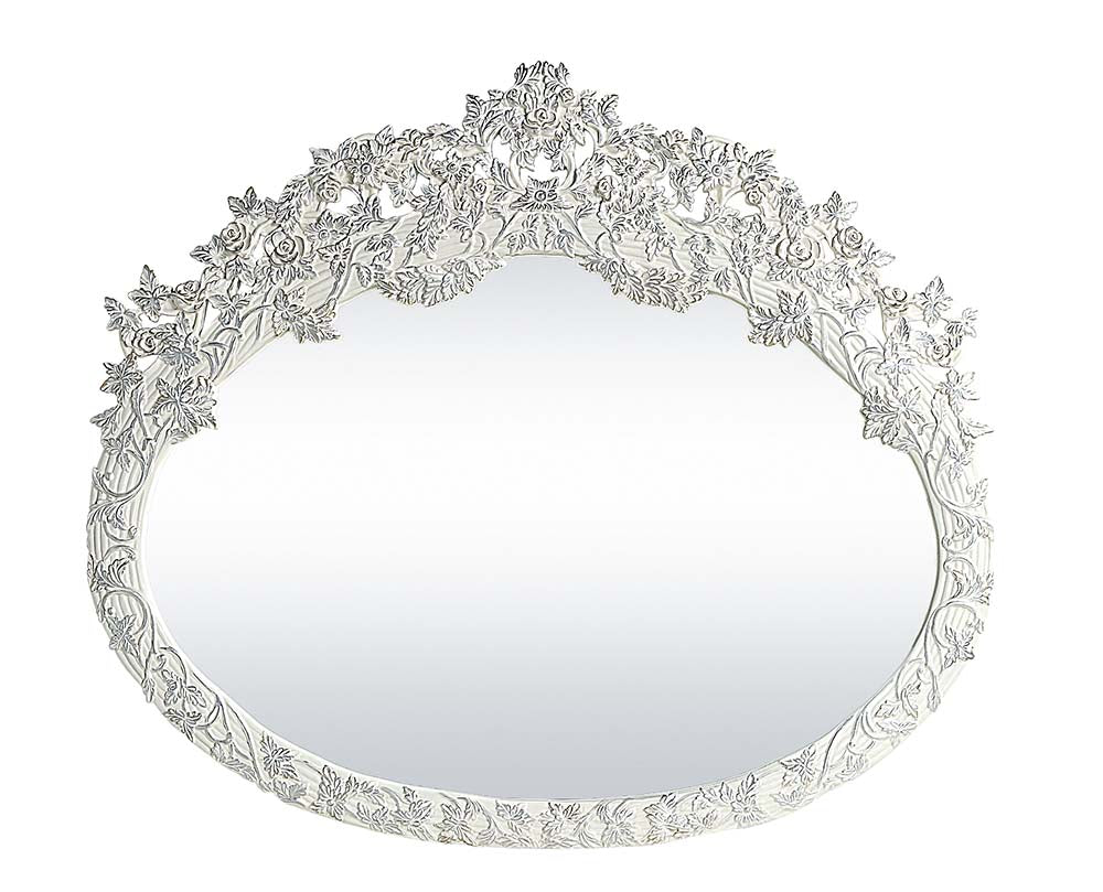 Vanaheim Antique White Finish Mirror