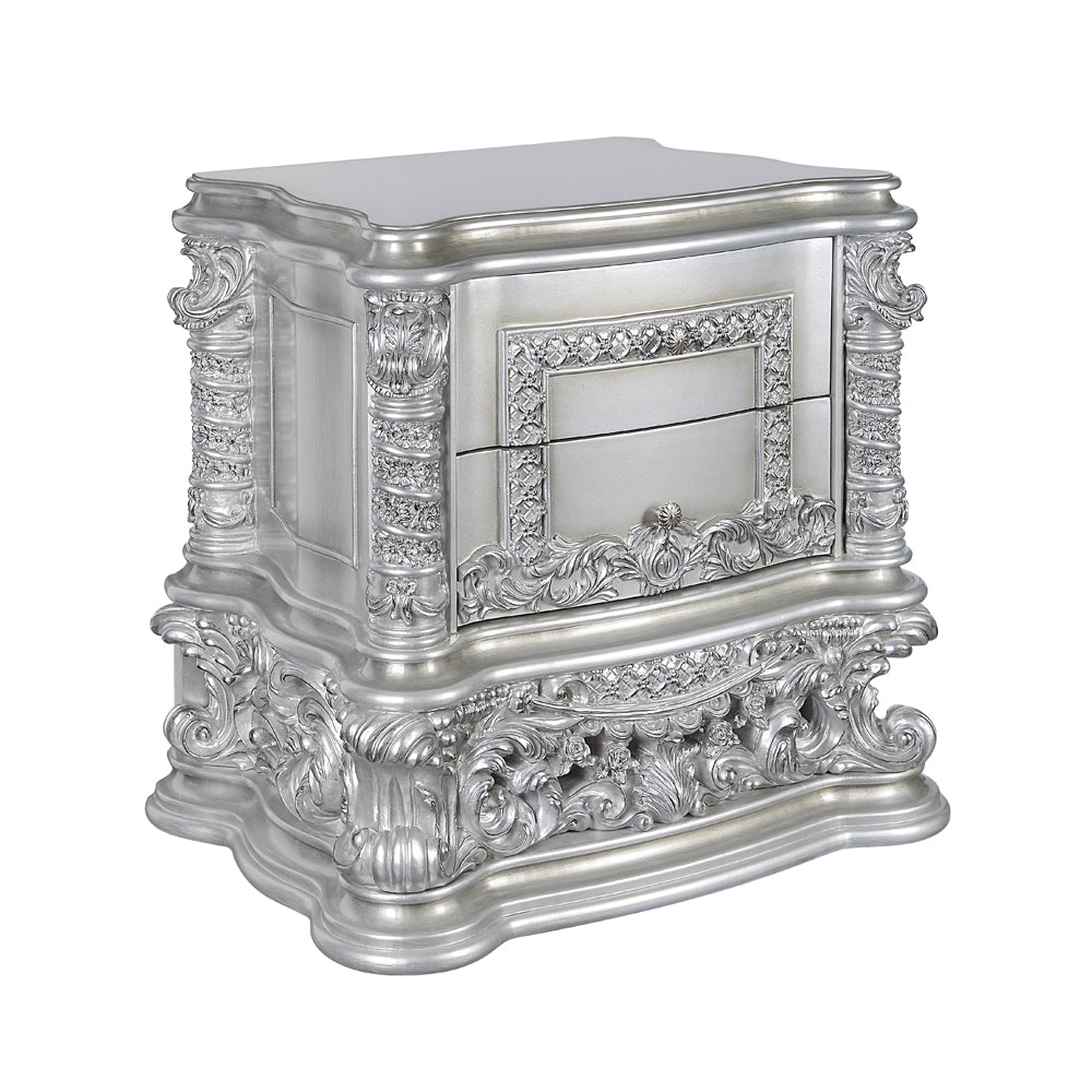 Valkyrie Antique Platinum Finish Nightstand