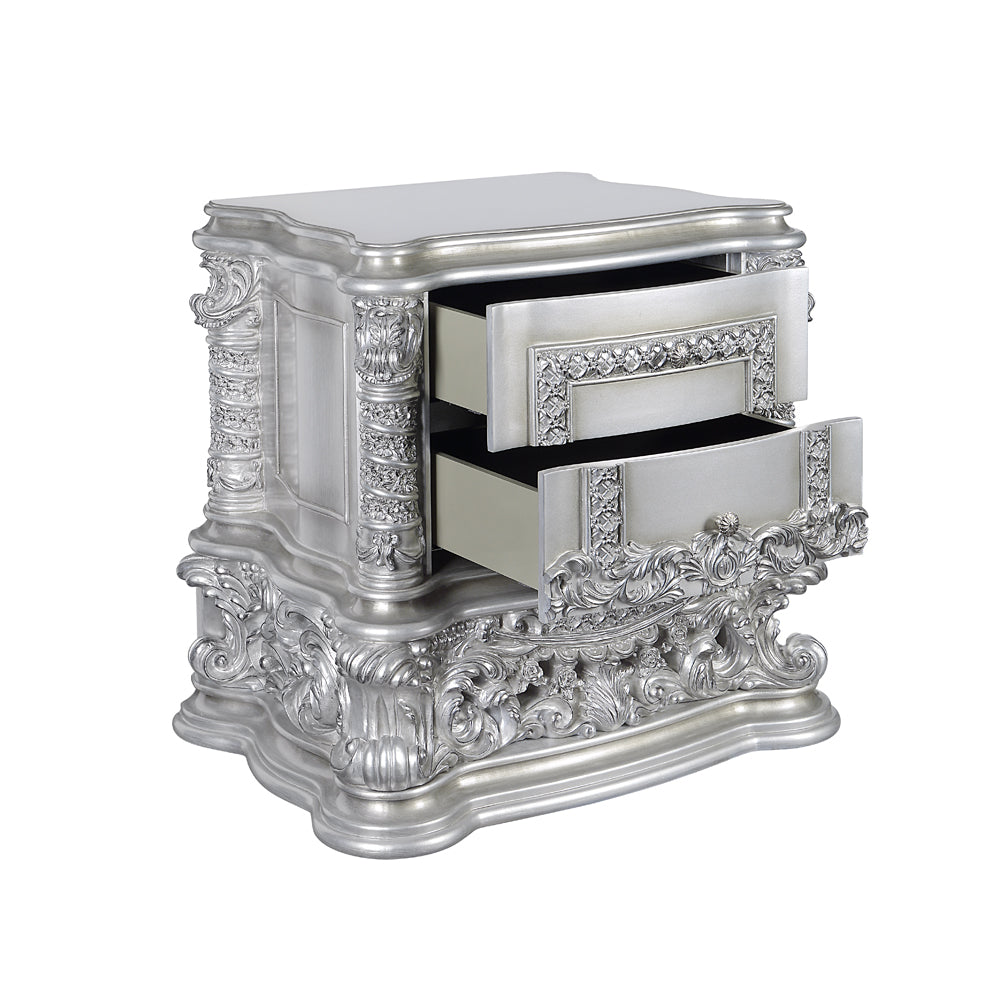 Valkyrie Antique Platinum Finish Nightstand