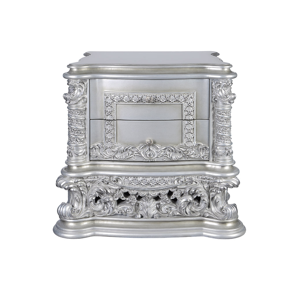 Valkyrie Antique Platinum Finish Nightstand