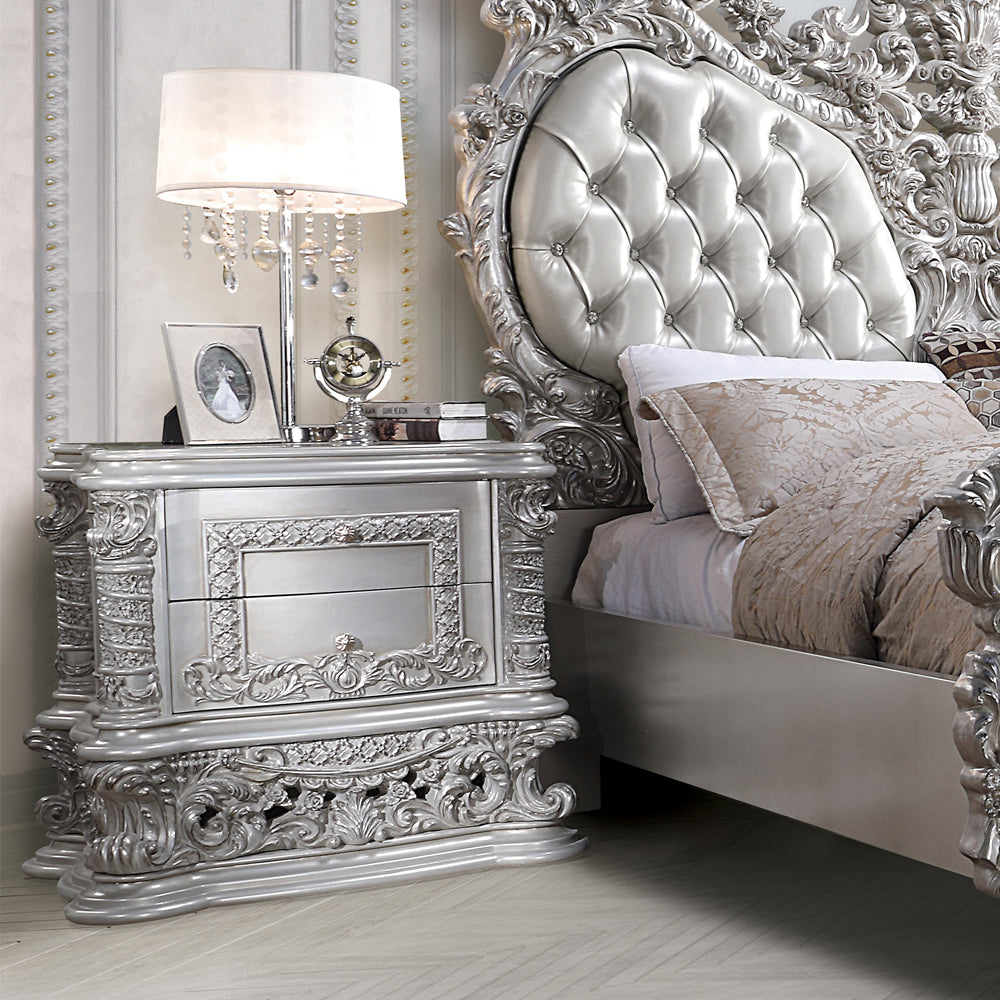 Valkyrie Antique Platinum Finish Nightstand