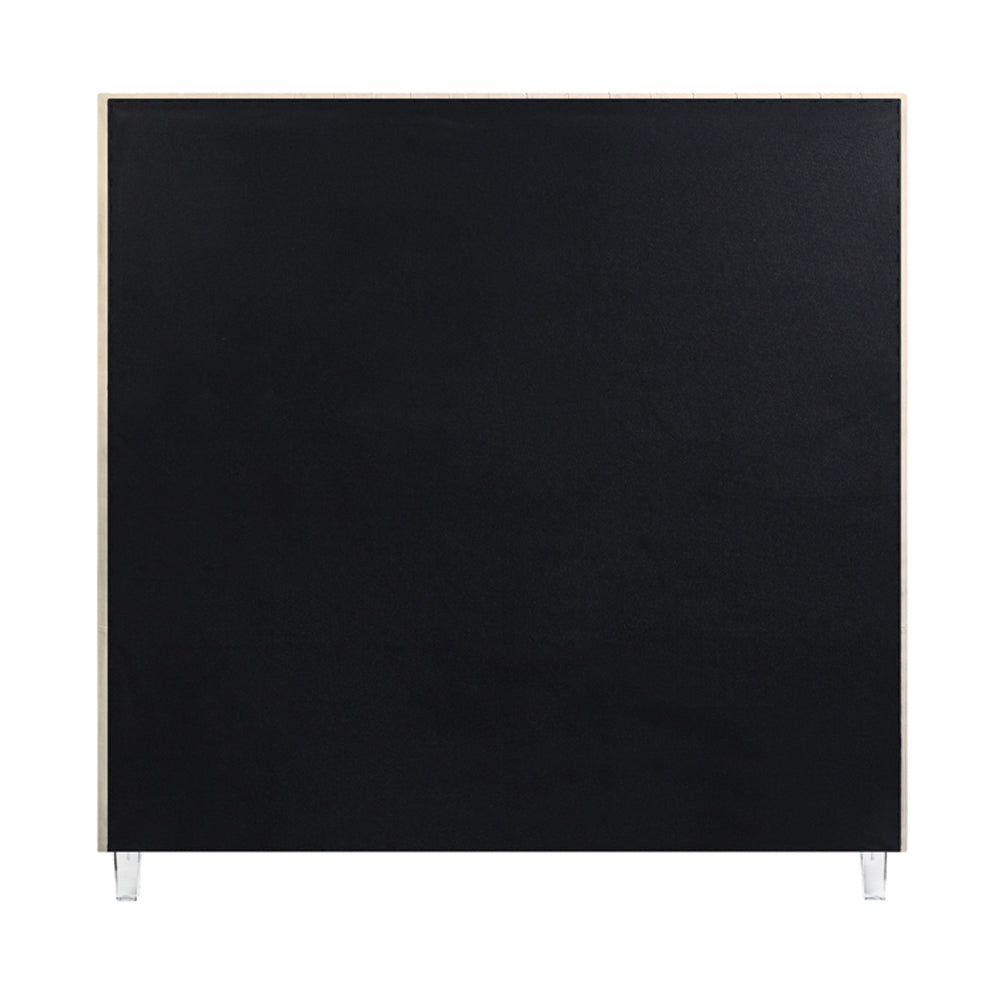 Edzia Beige Velvet Queen Bed