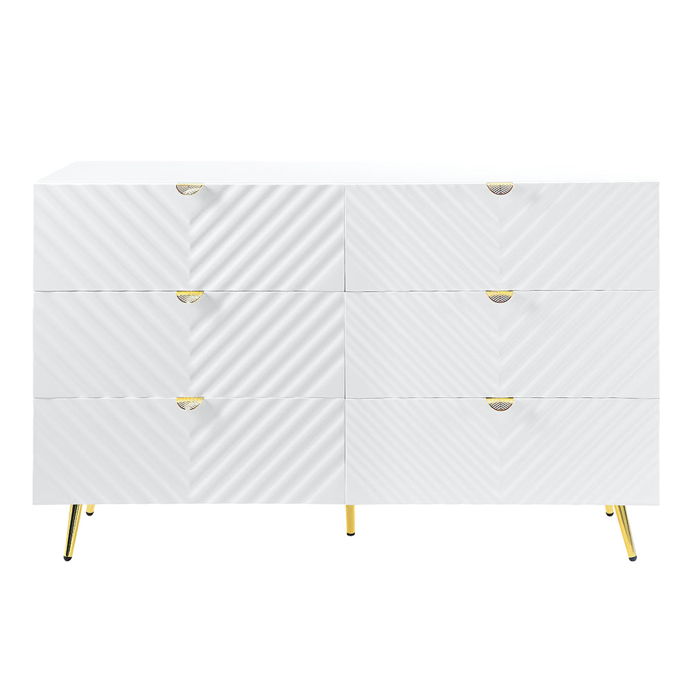 Gaines White High Gloss Finish Dresser