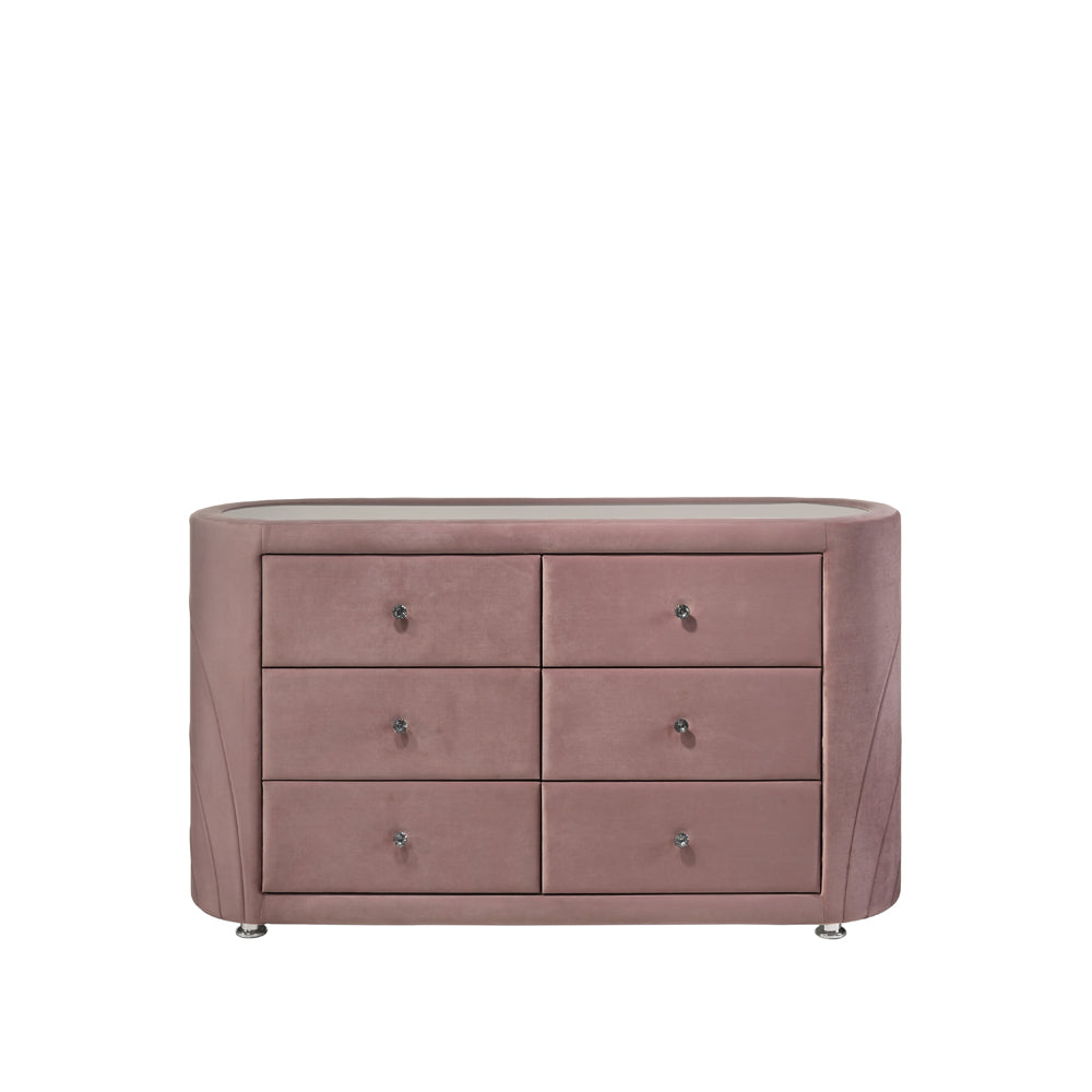 Salonia Pink Velvet Dresser