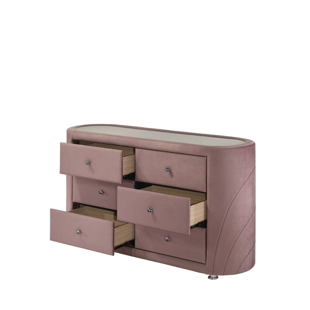 Salonia Pink Velvet Dresser