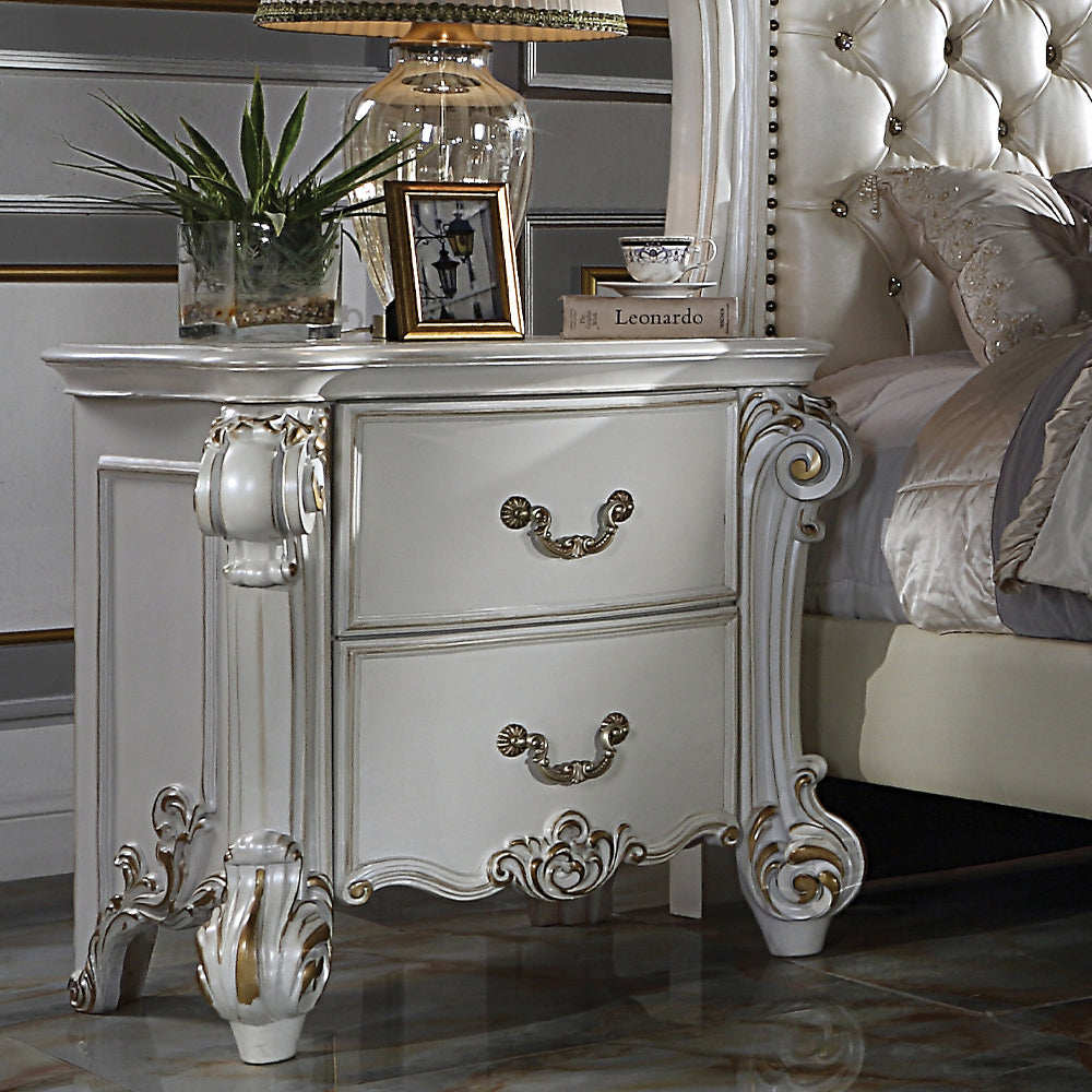 Vendom Antique Pearl Finish Nightstand