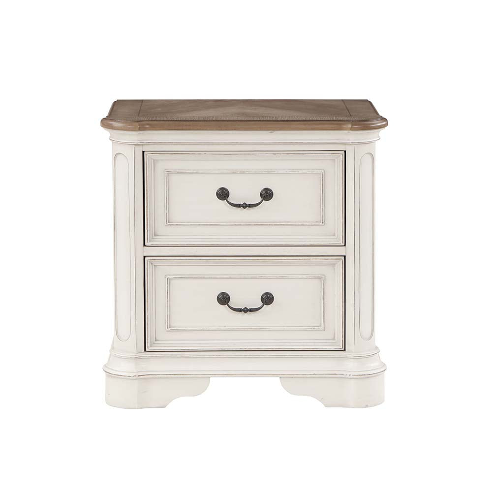 Florian Antique White Finish Nightstand