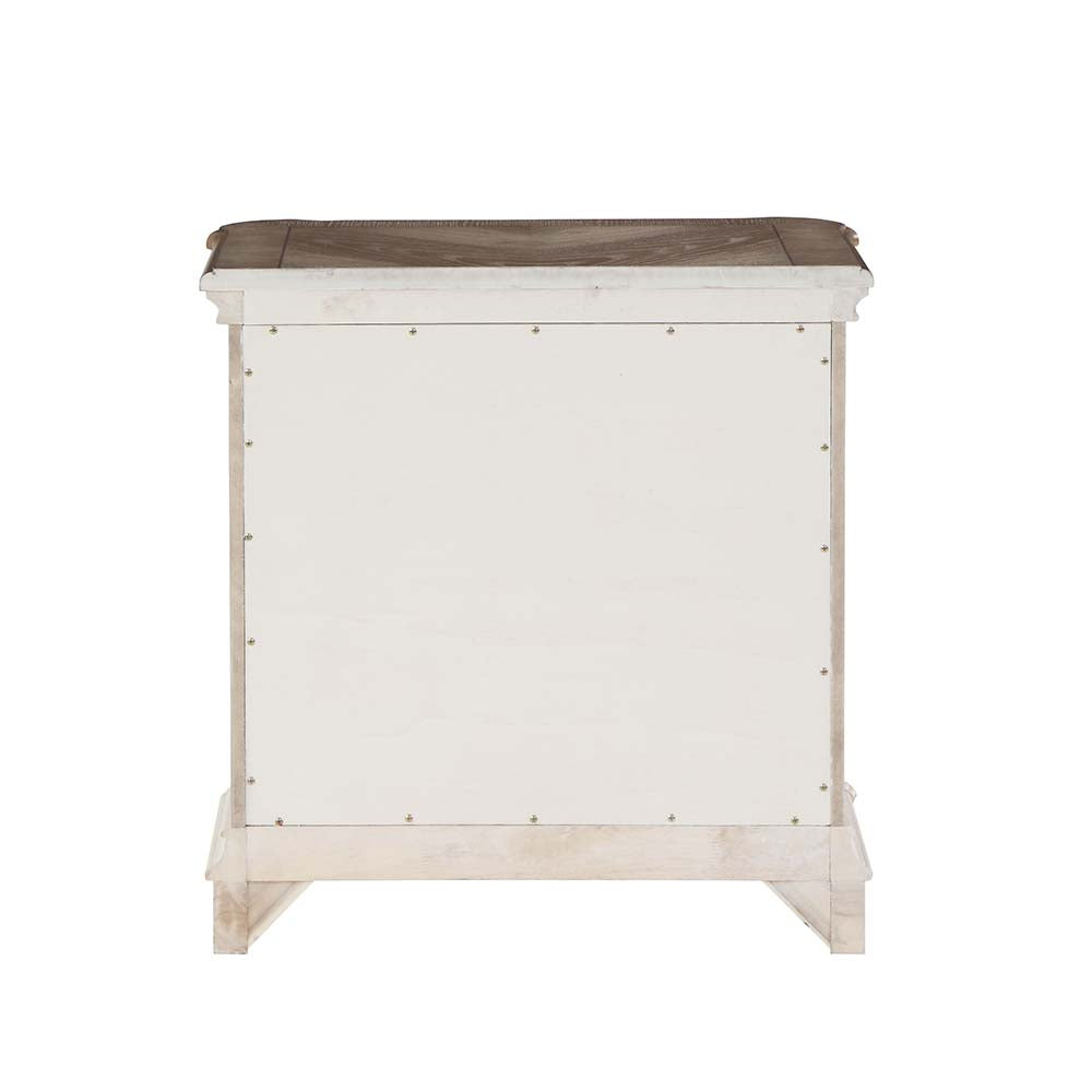 Florian Antique White Finish Nightstand