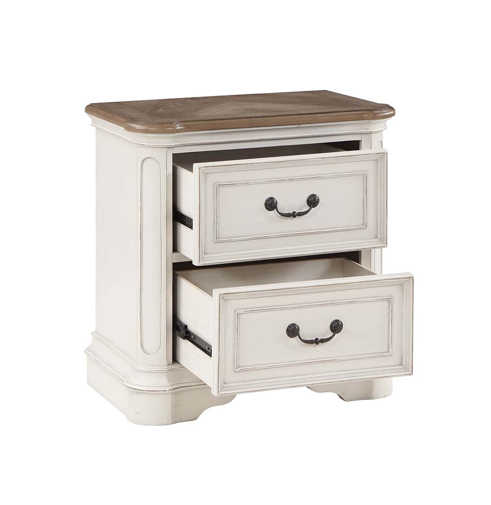 Florian Antique White Finish Nightstand