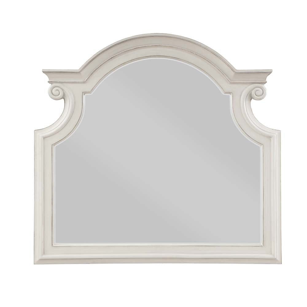 Florian Antique White Finish Mirror