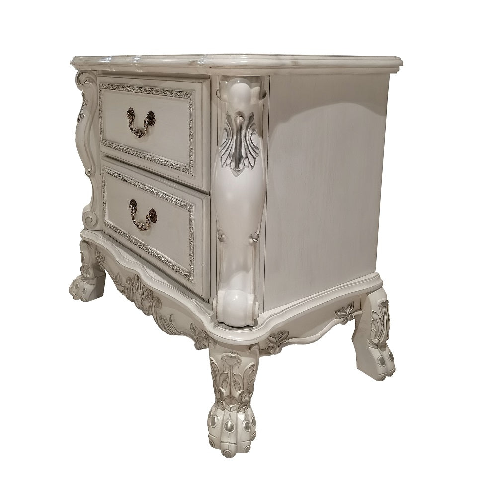 Dresden Bone White Finish Nightstand