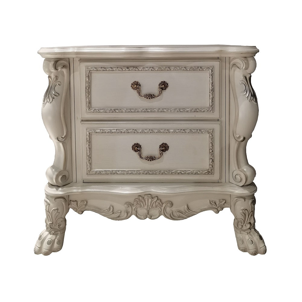 Dresden Bone White Finish Nightstand