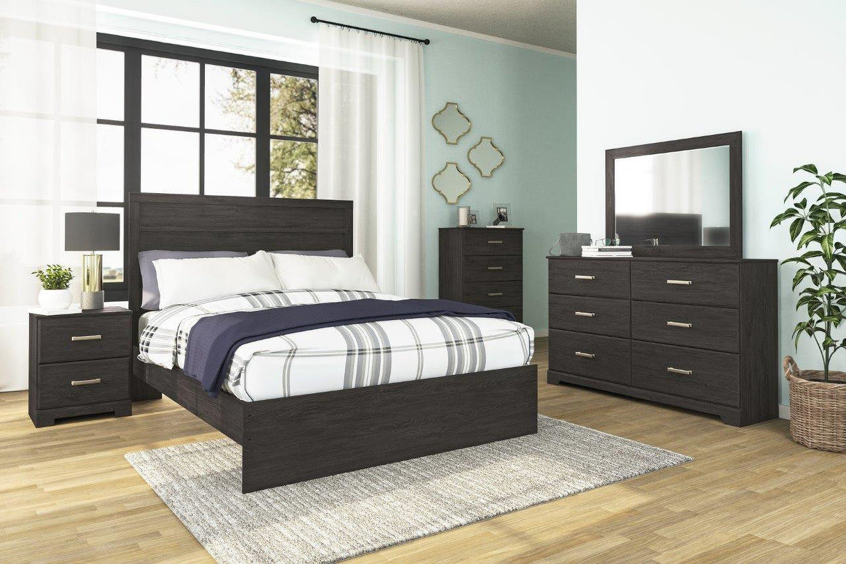 Belachime Black Panel Bedroom Set