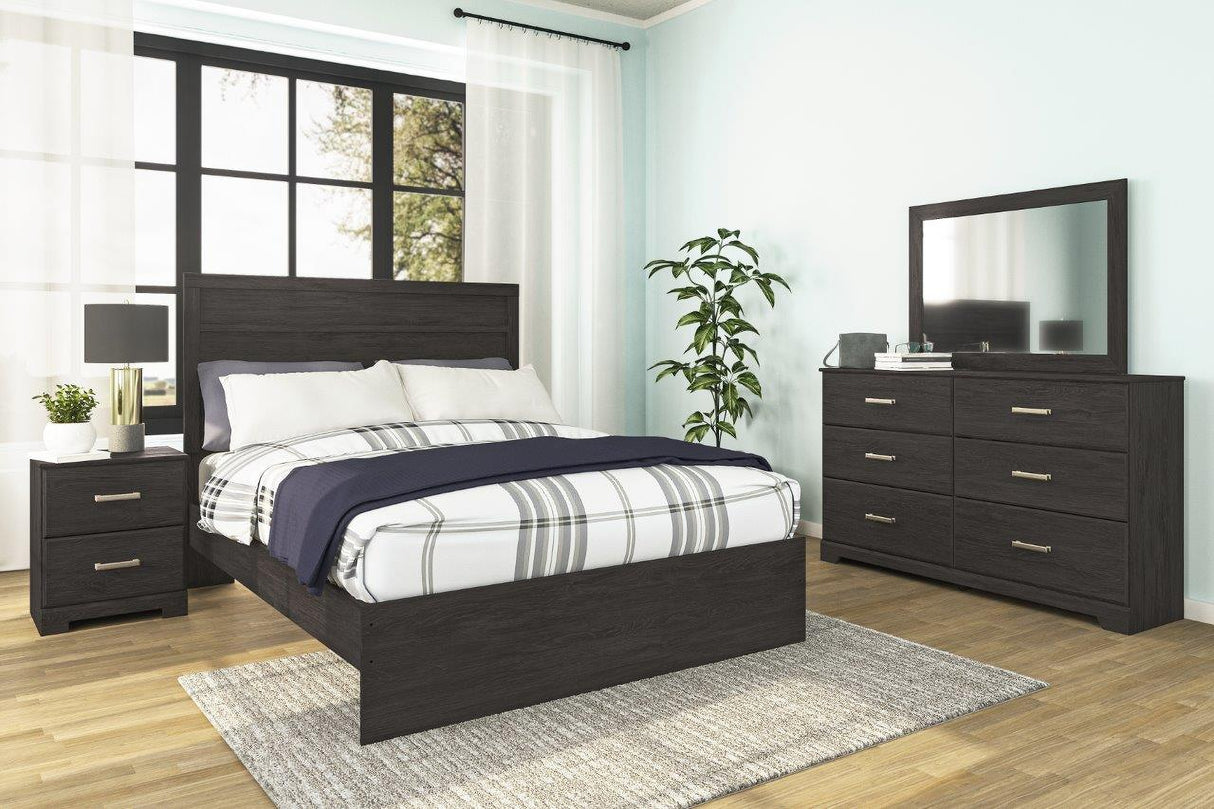 Belachime Black Panel Bedroom Set