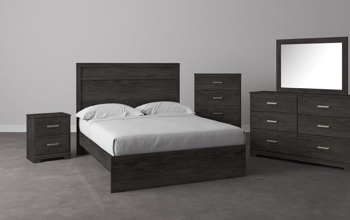 Belachime Black Panel Bedroom Set